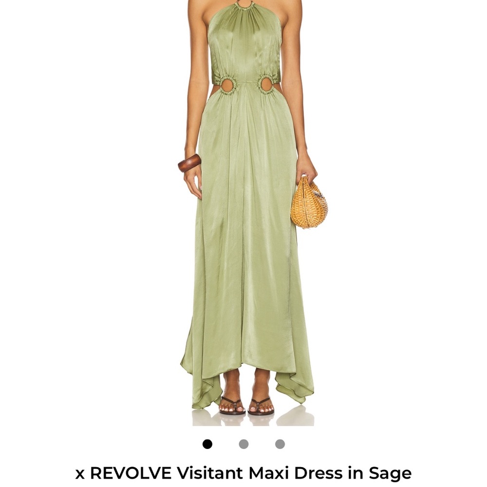 Elliatt Sage Green Halter Maxi Dress